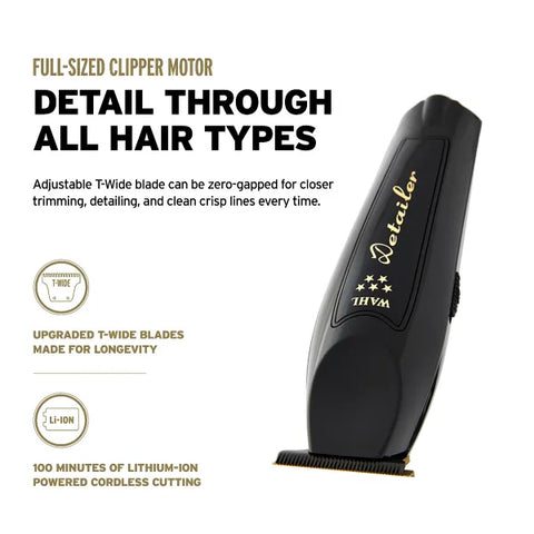 Wahl Cordless Barber Combo Black Magic Clip Clipper & Detailer Trimmer